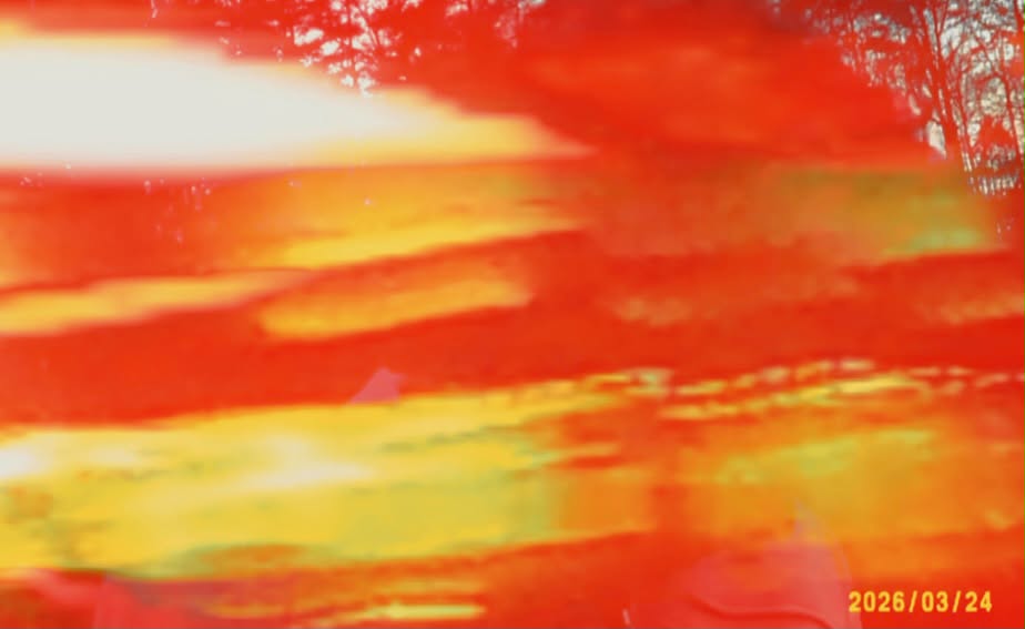 Blurred red and yellow streaks across an outdoor scene with trees, dated 2026/03/24 in the bottom right corner.